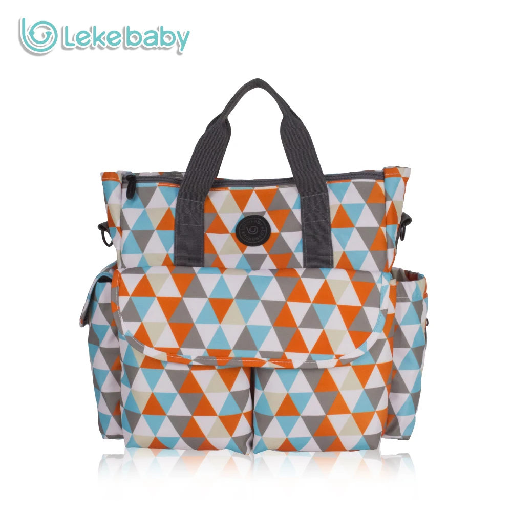 

Lekebaby Mummy Maternity Diaper Bag Oversized Opening Nursing Messenger Bag Check Pattern Designer Stroller Bag for Baby Care