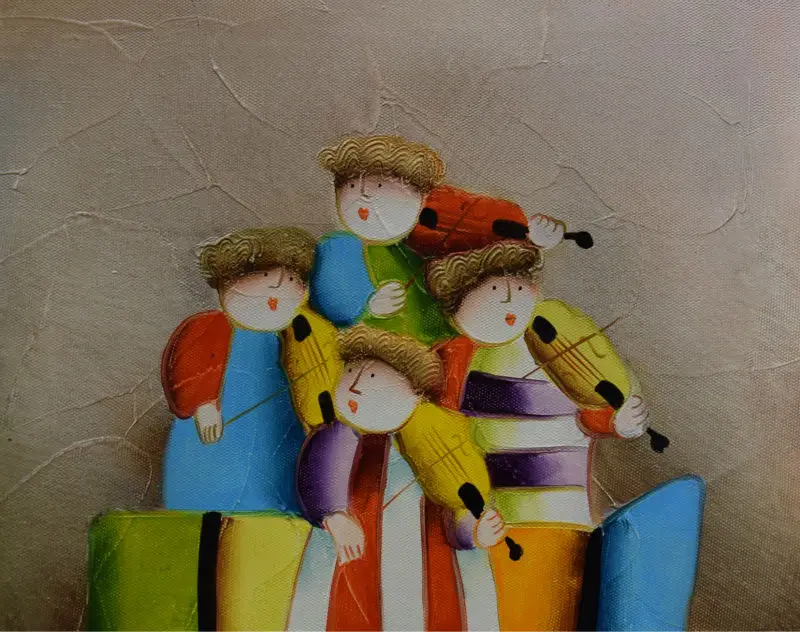 100 Hand Painted Cartoon Oil Painting on Canvas Modern Cartoon