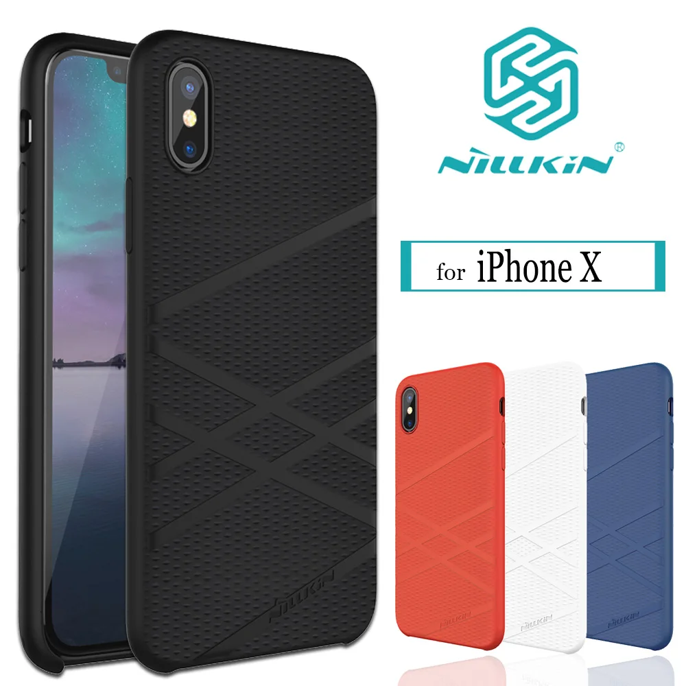 NILKIN для iphone X чехол Nillkin FLEX жидкий силиконовый чехол для телефона TPU задняя крышка для Apple iphone X Capa с розничной посылка