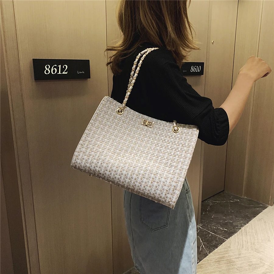 Luxury Designer Pu Leather Chain Women Shoulder Bag High Quality Large Capacity Ladies Crossbody Bags For Women Messenger Bags