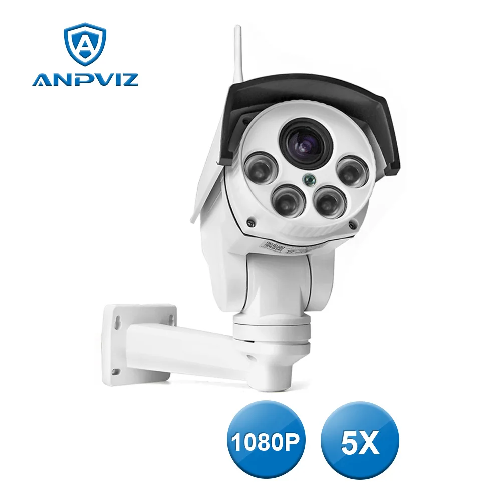 

Anpviz Wireless PTZ Bullet IP Camera 1080P 5X HD Zooming videcam WIFI surveillance Webcam Outdoor alarm system CCTV Webcam