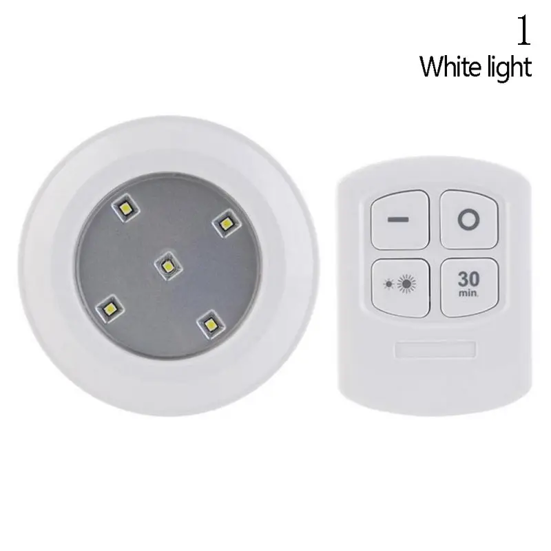 5 LED Wireless Puck Bright White Warm White Lights Remote Control Home LED Wireless Puck Light