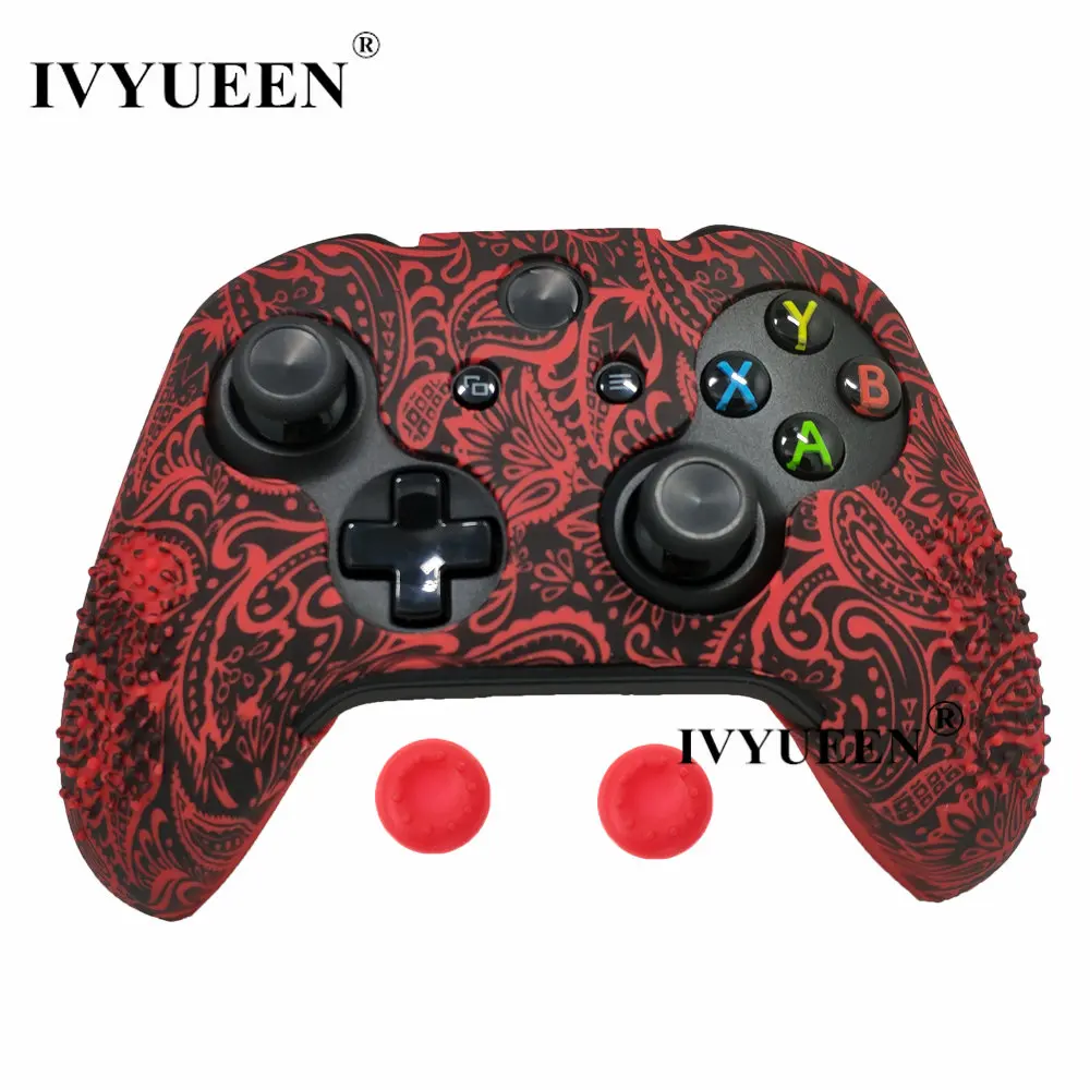 Red Leaf IVYUEEN настраиваемый защитный чехол для microsoft Xbox One X S тонкий контроллер с ручкой для большого пальца - Цвет: Red Leaf