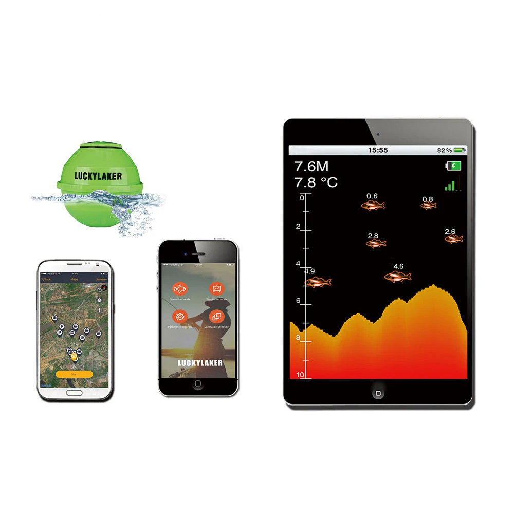 LUCKY FF916 WiFi беспроводной рыболокатор русский сонар Fishfinder приложение лучший более