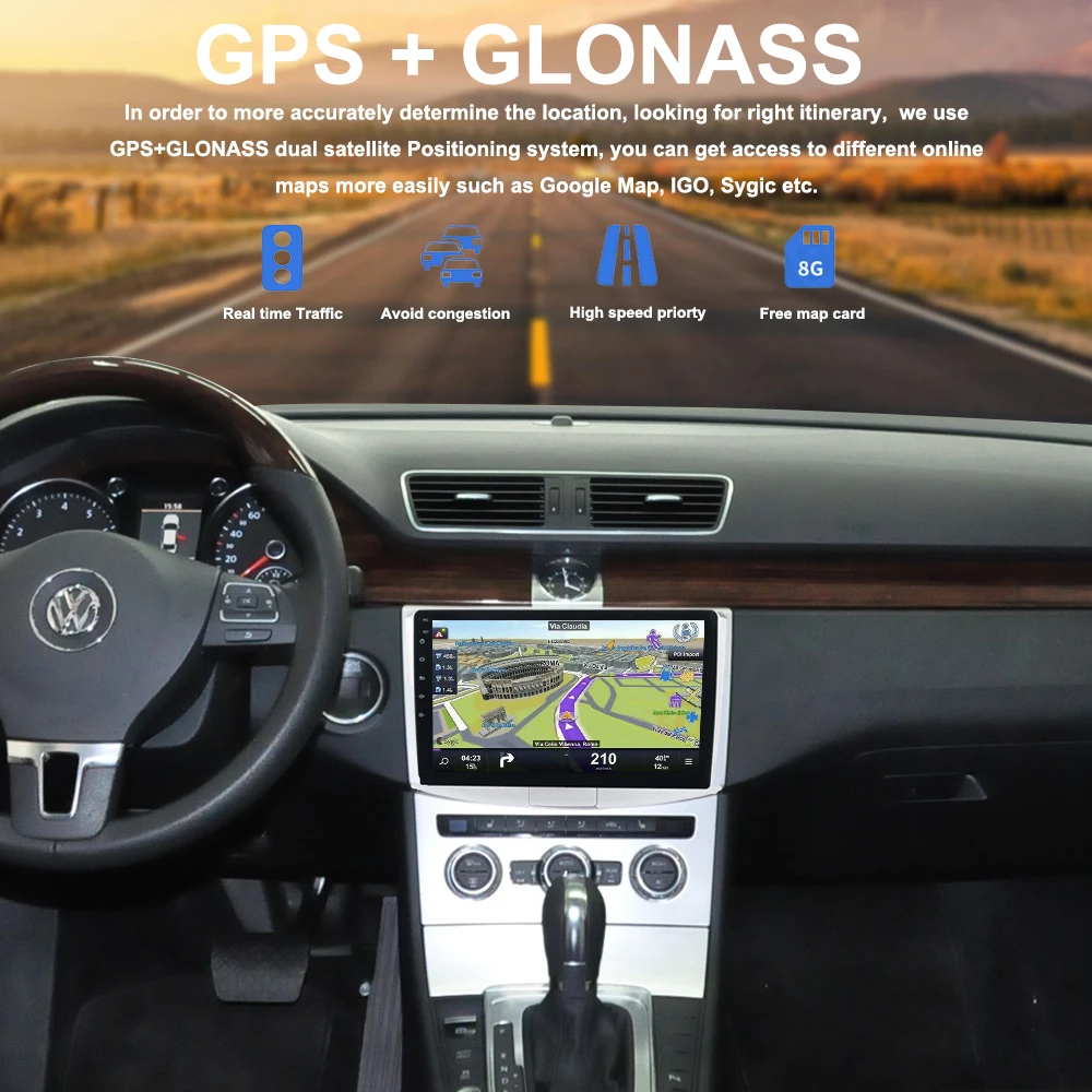 Автомобильный аудио gps для VW Passat B6 B7 2010 2011 2013 Android 9,0 радио для CC B6 B7 10," ips экран Авторадио Wi-Fi RDS