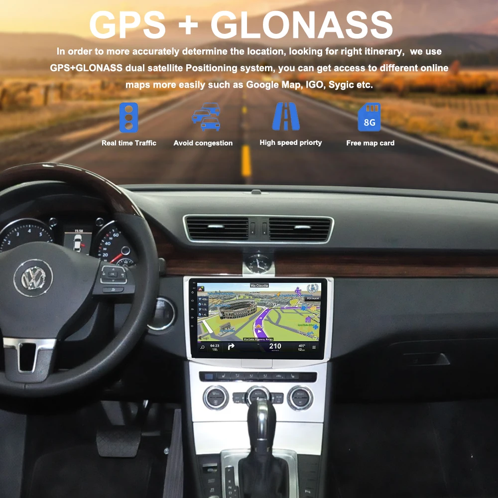 Автомагнитола с GPS для VW Passat B6 B7 2010 2011 2013 2014 2015 Android 9 0 радио CC 10 2 &quotIPS экран