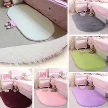 Высокое качество лохматый пушистые ковры одноцветное Цвет противоскольжения коврик Обеденная ковер противоскользящим Спальня Пол Коврик