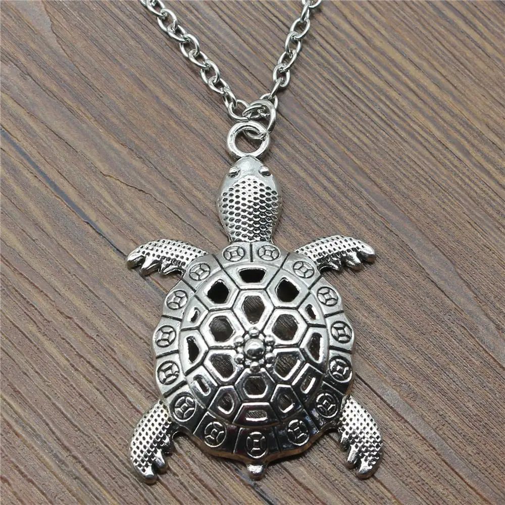 55x37mm Big Turtle Tortoise Cuckold Necklace Pendant For Women Necklace