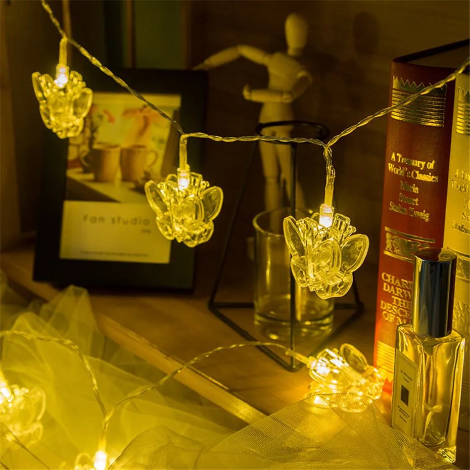 Светодиодный светильник на батарейках с зажимом для фото для праздника, романтическая атмосфера, декоративный Сказочный светильник, тематические настенные декоративные гирлянды