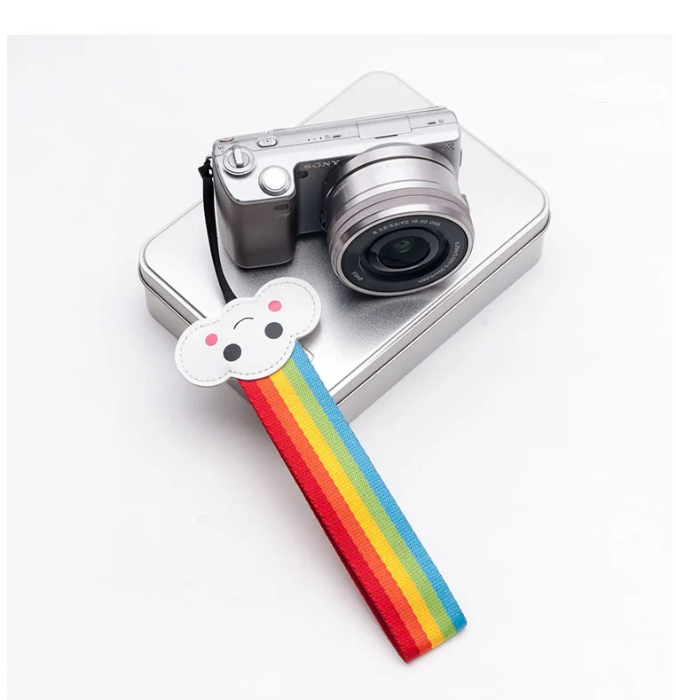 Универсальный мультфильм камера ремешок Радуга ремень ремешок для Canon Nikon sony Pentax Fujifilm samsung Panasonic