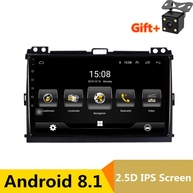 

9" 2.5D IPS Screen Android Car DVD GPS For Toyota Prado 120 Land Cruiser 2004-2009 audio radio stereo navigator tape recorder