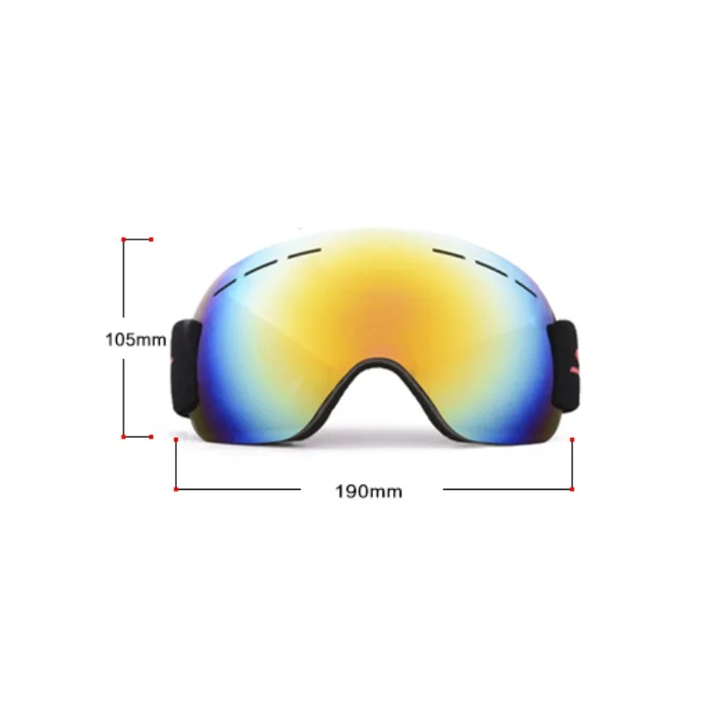 Зимние сноубордические очки лыжные очки ing для мужчин и женщин Снег Велоспорт очки лыжные защитные очки двухслойные Анти-туман большая Лыжная маска
