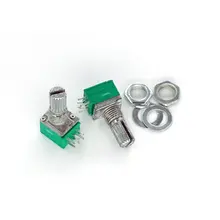 5 peças rk097g b5k b10k b20k b50k b100k 5k 10k 20k 50k 100k com a interruptor de áudio 6pin eixo 15mm, amplificador de vedação potenciômetro