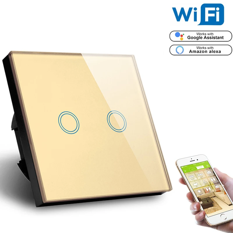 ASEER стандарт ЕС Tuya Smart Life WiFi переключатель для Google Assistant Amazon Alexa Голосовое