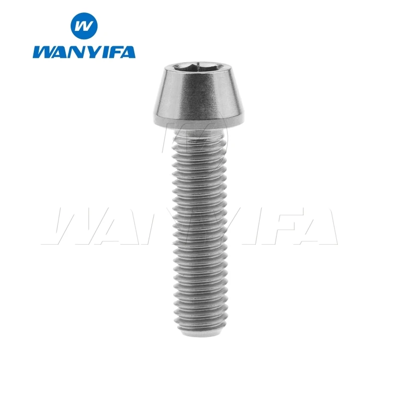 Wanyifa M8x15 20 25 30 35, 40 45 50 70mm конические головки винт с титановым болтом для велосипедного тормоза велосипедный крепеж - Цвет: M8x30 Titanium