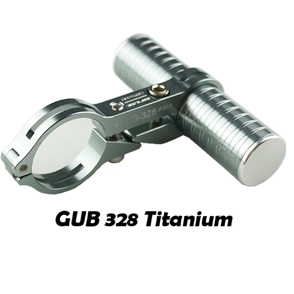 GUB 328 карбоновый держатель для велосипедного руля, держатель для лампы 39 г 62 г, удлиненный светильник из волокна 31,8 мм - Цвет: GUB 328 Titanium