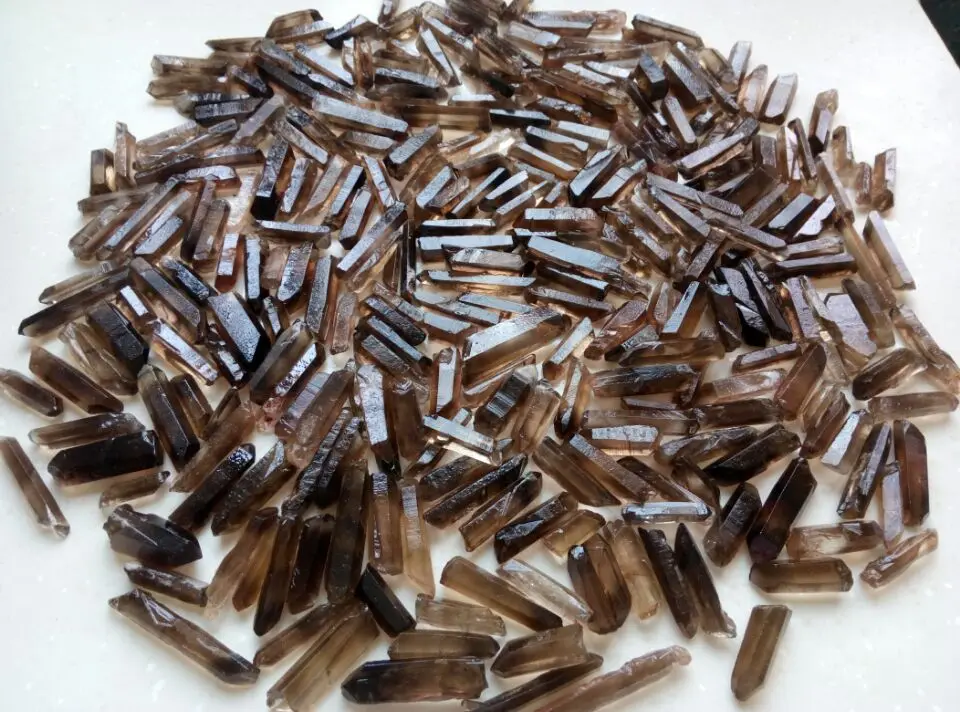 500 Carat Bulk Lot Natural Smokey Quartz Crystal Points (10-20 pcs) Smoky Wands 5