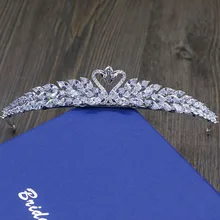 Fashion elegant Paved crystal CZ Crown Cubic Zircon peacoak Tiaras Wedding bride banquet dressing Hair Jewelry free shipping