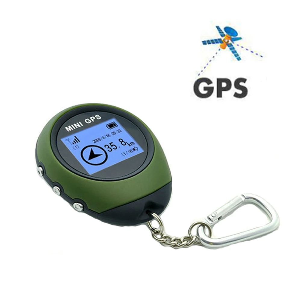 Podofo Mini Handheld GPS Navigation Receiver Tracker Locator Finder USB Rechargeable with Electronic Compass for Outdoor Travel