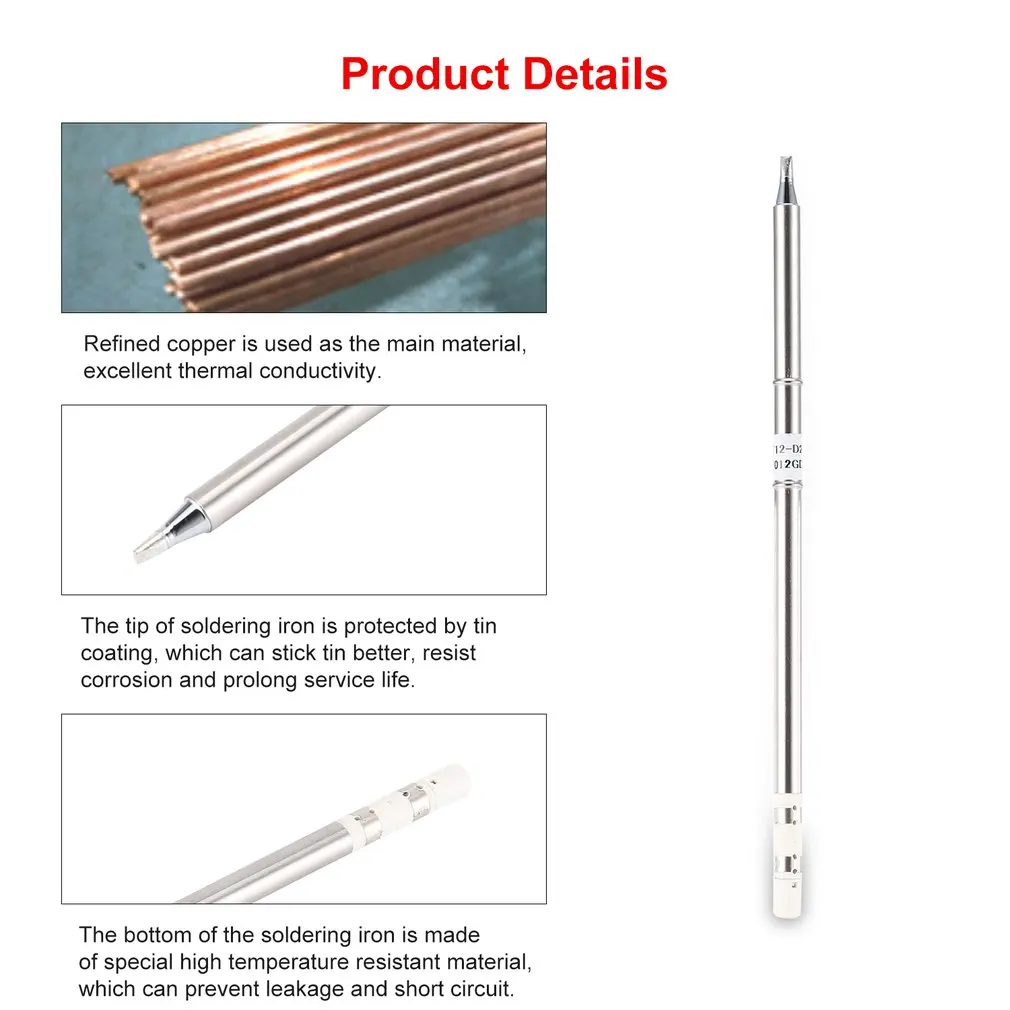 T12 электронный паяльное жало T12-D24 полноценно сварочные инструменты T12 Жало для паяльной станции быстрого нагрева