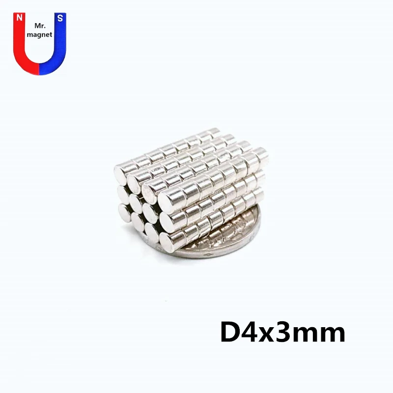 

50pcs D4mmx3mm Super strong neo neodymium 4*3 D4*3 magnets D4x3mm N38, D4x3 permanent magnet 4x3mm, 4x3 magnet 4mm x 3mm