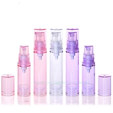 10 шт./лот 5 мл, 10 мл, 15 мл пустые безвоздушные пластмассовые бутылки с помпой вакуумная эмульсионная бутылка с насосом для лосьона