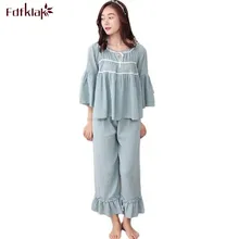 Fdfklak Для женщин s Костюмы пижама с длинным рукавом для девочек, Пижама, одежда для сна детская одежда Для женщин Семейные комплекты Рождественская Пижама комплект Q467