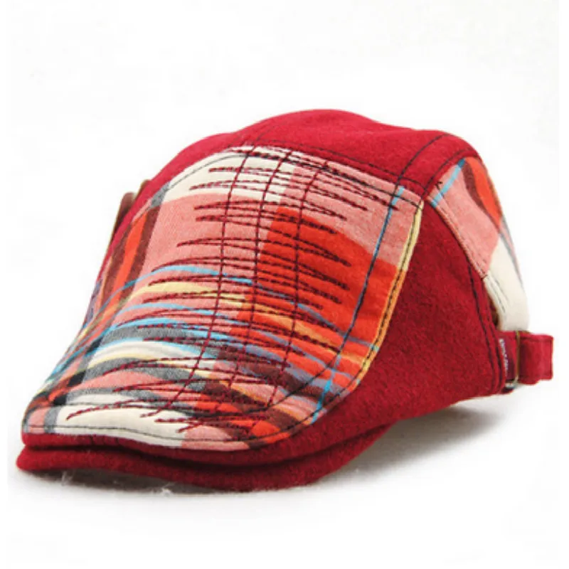 

red navy gray children warm winter berets hat patchwork wool french child beret buckle girl boy newsboy bone outdoor sports bone