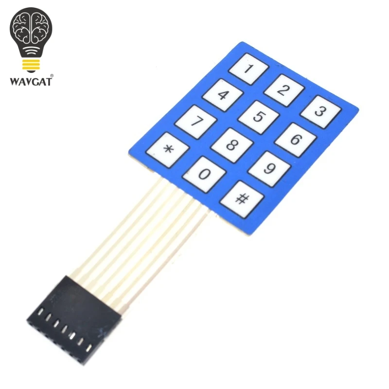 Матричный массив 3x4 мембранный переключатель клавиатура 12 клавиш 4*3 4X3 3*4 клавиши