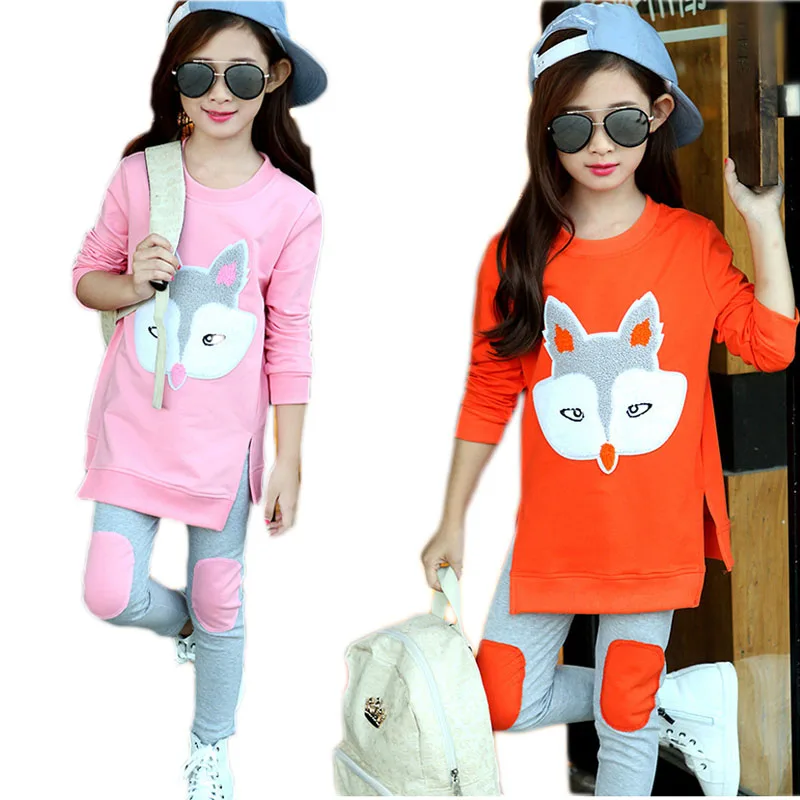 Girl fox head long sleeve suit (2)
