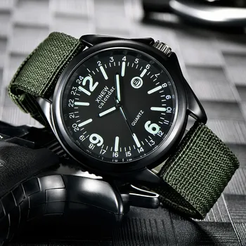 

Mens Wrist Watch Military Quartz Army Black Dial Date Luxury Sport man watch men watches quartzo day date relogio masculino