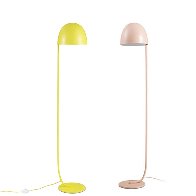 Nordic LED floor lamp egg shape pink yellow color metal body ... Nordic LED floor lamp egg shape pink yellow color metal body ...