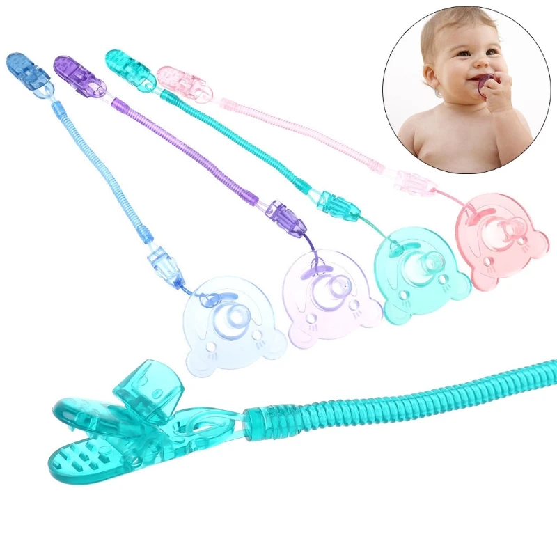 

Food Grade Silicone Baby Pacifier Dummy Nipple Teethers With Pacifier Chain Gift
