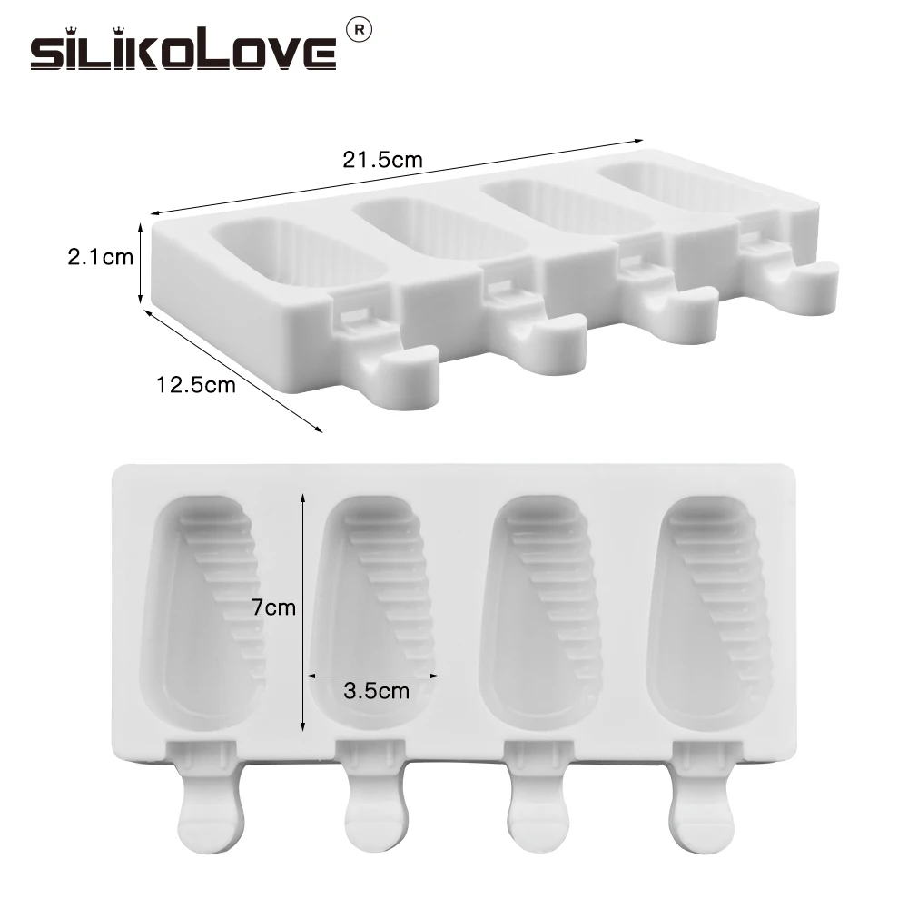 Силиконовая морозильная форма для мороженого SILIKOLOVE, мини-формы для мороженого, многоразовые формы для мороженого с палочками