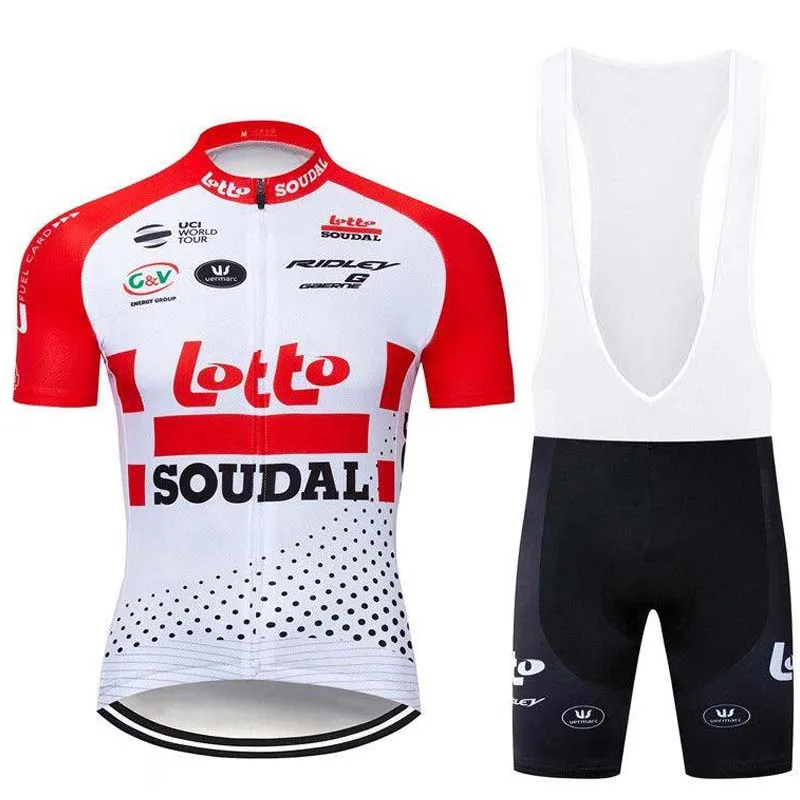 

new nuevo equipo Pro lotto soudal rojo Ciclismo jerseys bicicleta maillot transpirable Ropa Ciclismo MTB manga corta bicicleta