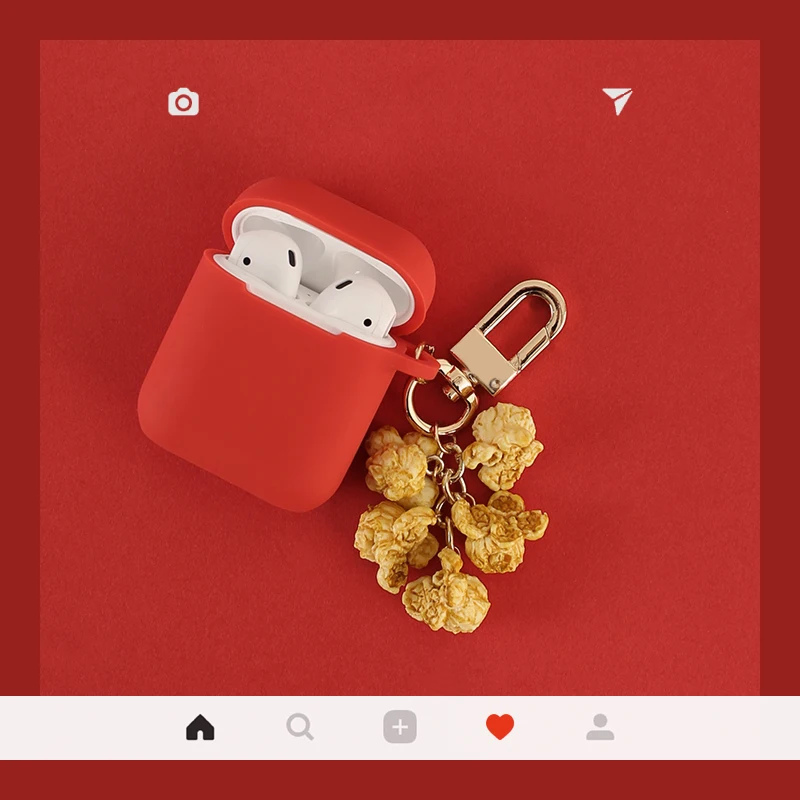 Силиконовый чехол для наушников Airpods с изображением попкорна|Аксессуары