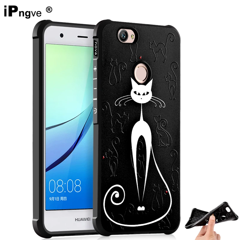 ipngve Luxury 3D pattern Silicone Anti-knock Phone Case For Huawei Nova Coque Shell Bag Fundas |