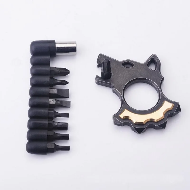  Outdoor Edc Multi-function Tool Titanium Self-defense Window Breaker Bottle Opener Portable Screwdr