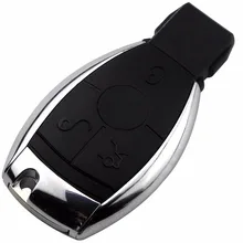 for MERCEDES 3 Button Remote Key Case Fob Shell for BENZ C E R S CL GL SL CLK SLK fob + Battery Holder Clamp with lgoo