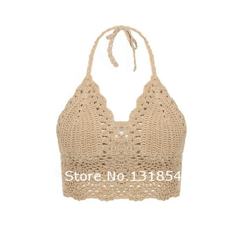 купальники 2016 сексуальные женские крючком бикини Boho топ Bralet растениеводство