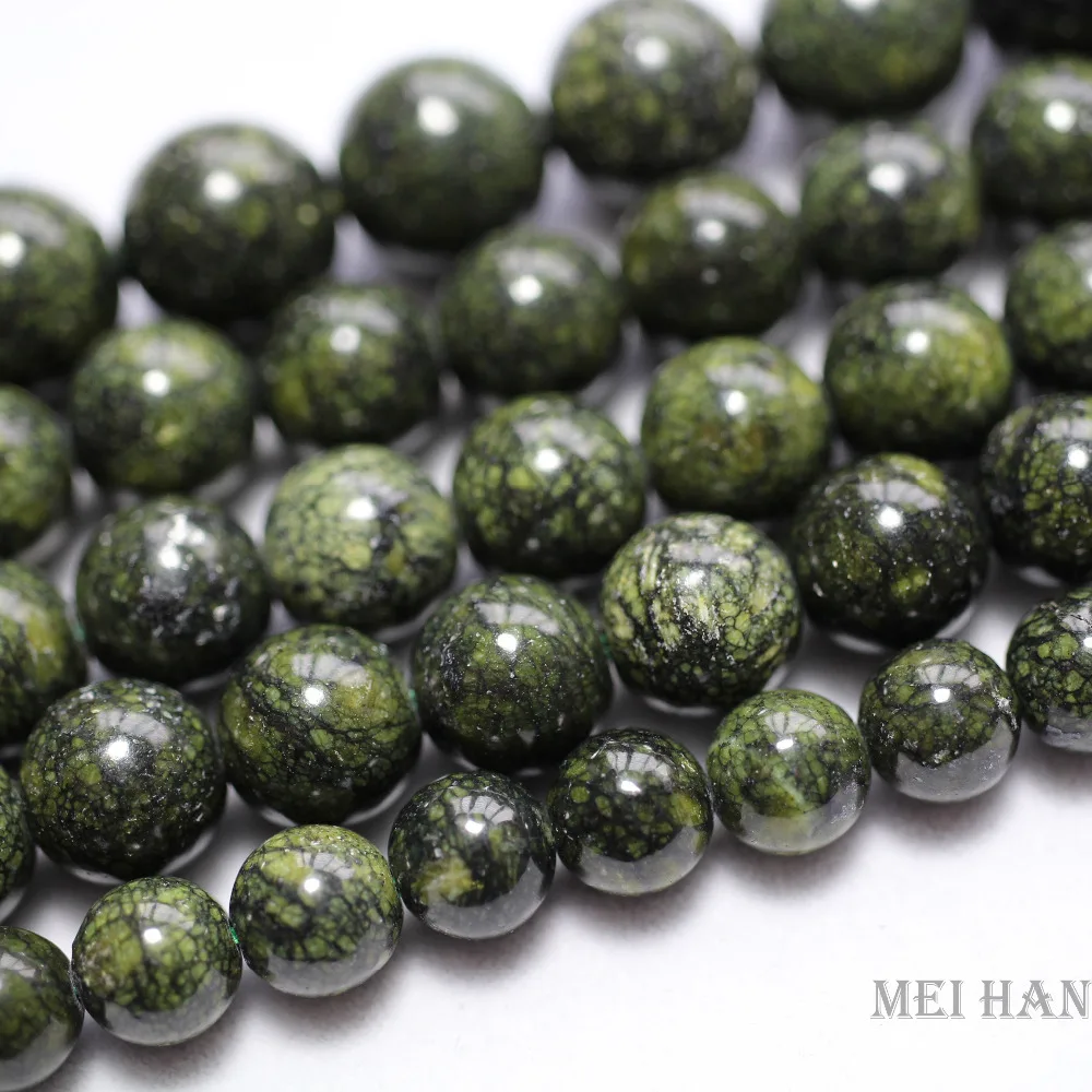 Meihan(60 бусин/комплект) натуральный 6 мм русский серпантин круглый камень бусины для ювелирных изделий дизайн