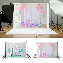 3D воздушный шар текстильные фотофоны для студийной фотосъемки экран хромакей День Рождения вечерние Семейные сборные фоны ткань