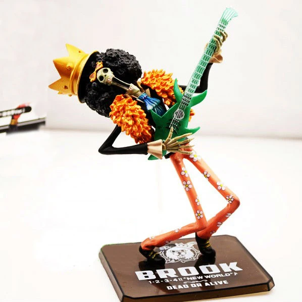 Free Shipping One Piece Brook Action Figure Guitar Crazy Show Anime Model Collection The New World Ver Toys Hz008 Figure Photographers Figure Animalfigure 8 Resistance Band Aliexpress