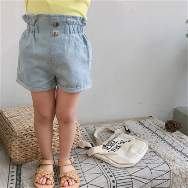 Summer Fashion New High Waist Denim Shorts Casual Cotton Hot Sale Children Pants Cute Kids Jeans Short Pants