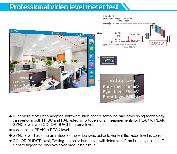 7 дюймов H.264/H.265 4 К IP CCTV тестер Мониторы IP CVBS Камера тестер быстрого ONVIF WI-FI tdr RJ45 HDMI ipc-8600movtadhs плюс