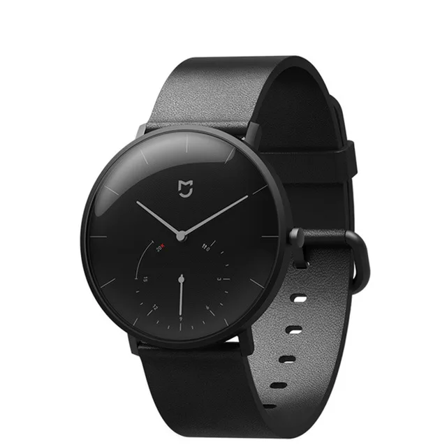 Xiaomi Mijia Smart Quartz Watch Fashion SmartWatch Call Reminder Alarm Vibaration Intelligent Pedometer Waterproof men Mi Watch - Цвет: black b