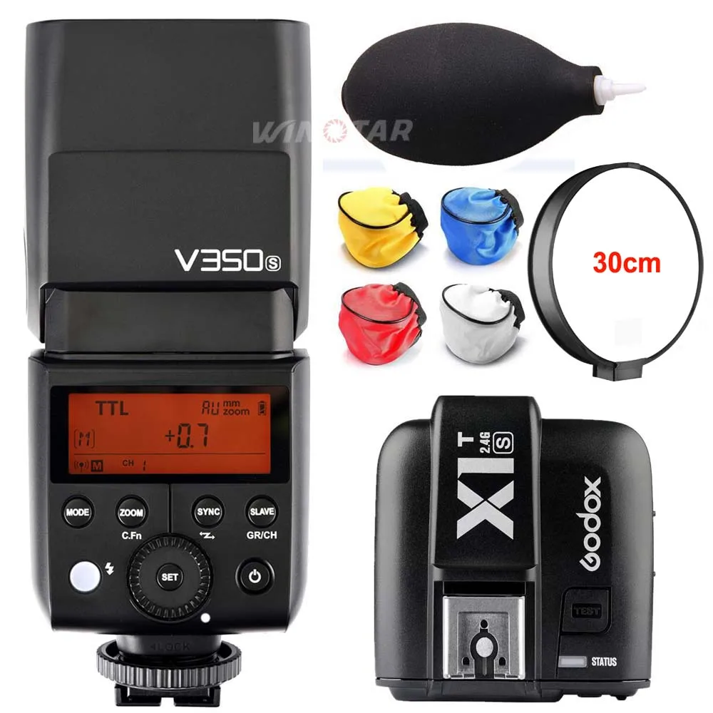 

In Stock Godox V350S TTL HSS 1/8000s Speedlite Flash with Built-in 2000mAh Li-ion Battery with X1T-S Transmitter for Sony Camera