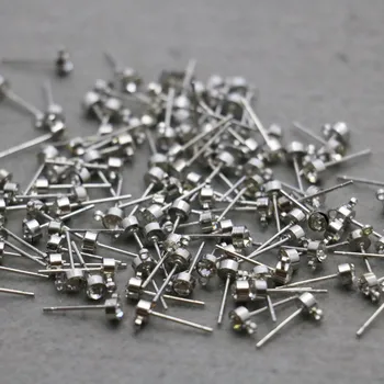 

10PCS Boutique Metal Hardware Fittings for Accessory Diy Machining metal parts Pins Flat needle Silver-plate Earrings Bracelet