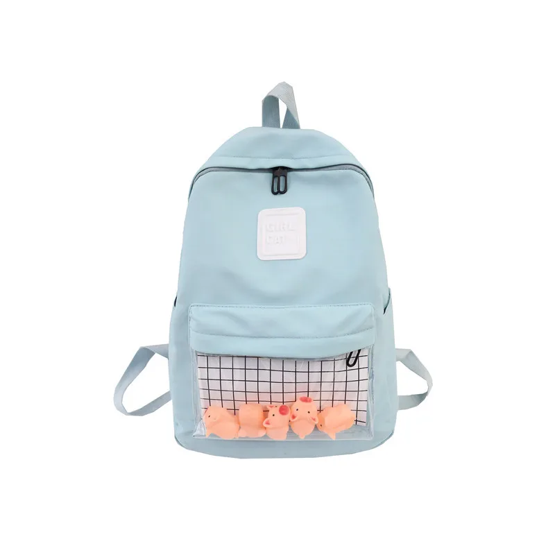 Qiaoduo Повседневный прозрачный водонепроницаемый женский рюкзак Harajuku нейлоновые школьные рюкзаки для путешествий милый подарок маленькая утка студенческий рюкзак для девочек-подростков