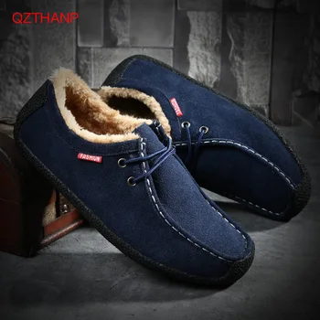 

Brand Men Boots Winter Mens Leather Fashion Sneakers Lace Up Outdoor Casual Shoes Leisure Boots Moccasin Krasovki Zapatos Hombre